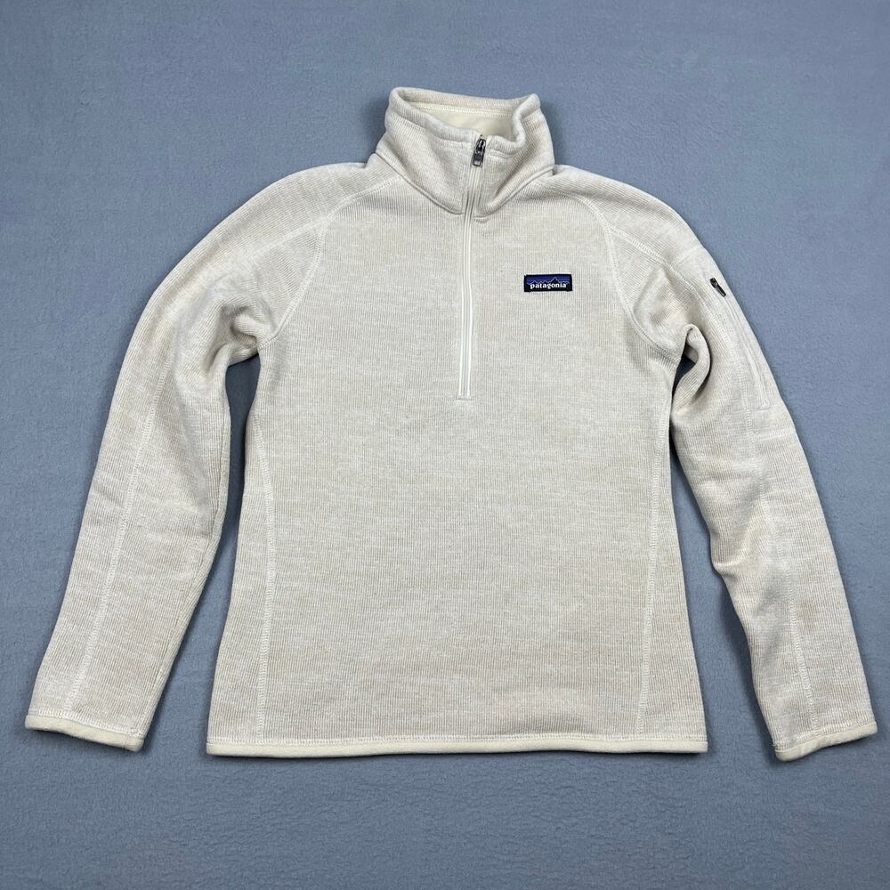 Patagonia Better Sweater 1/4 Zip Fleece Pullover Oyster White 25618 Women's S